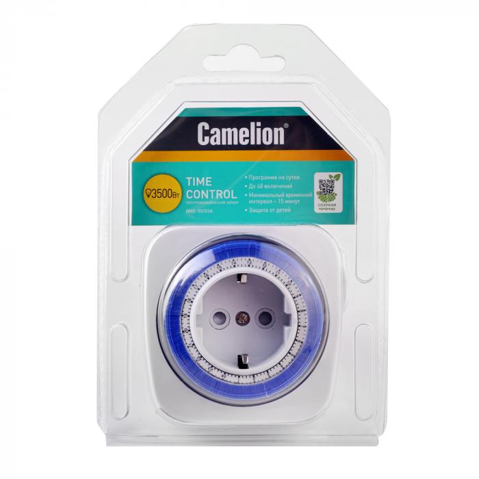 Таймер механический розеточный Camelion BND-50/G5A, 24-часовая программа, 230/3500Вт